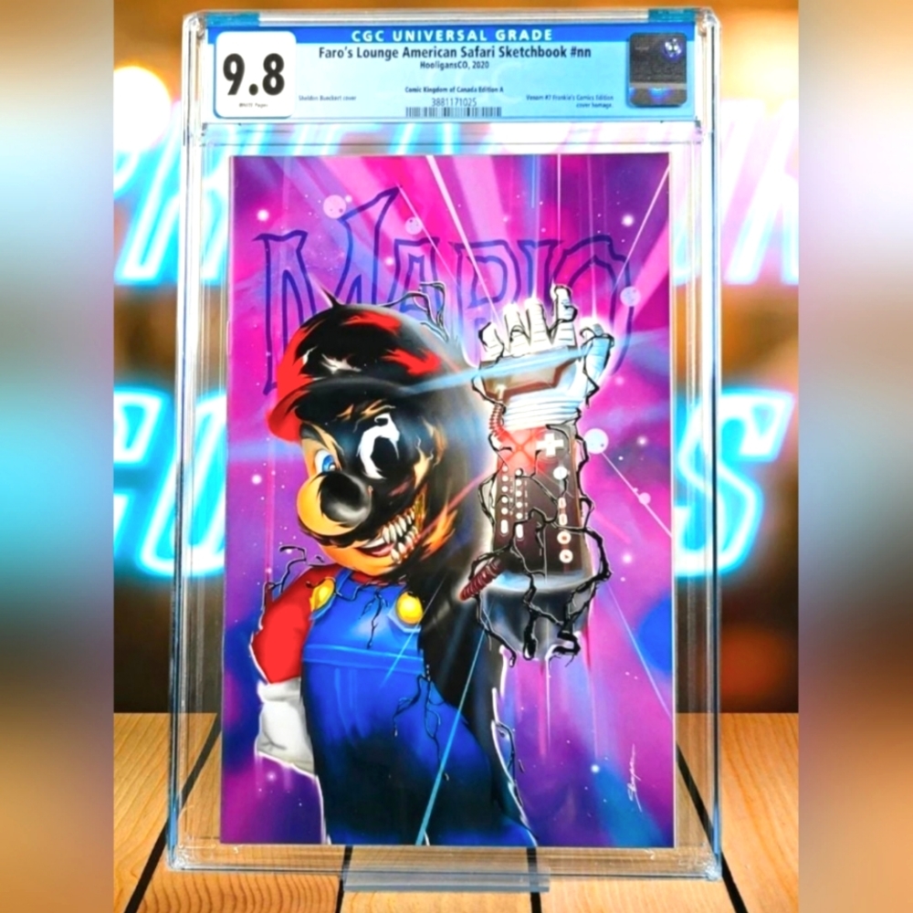 Faros lounge CGC 9.8 Venomized Mario Power Glove RARE Comic Ltd to 150!